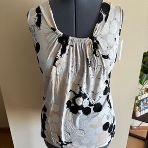 Relativity Women’s Stretch Sleeveless Print Top Blouse, Size XL